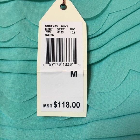 Max Studio Specialty Mint Midi Sleeveless Dress M - Picture 3 of 7